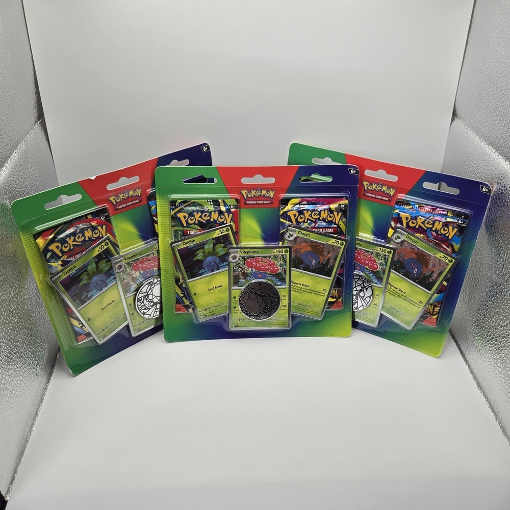 Pokemon TCG Oddish Gloom Vileplume 2-Pack Blister (Lot Of 3) Sealed